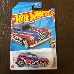 Hot Wheels Blue and Red Metro British Taxi Cockney Cab II 10/10 102/250